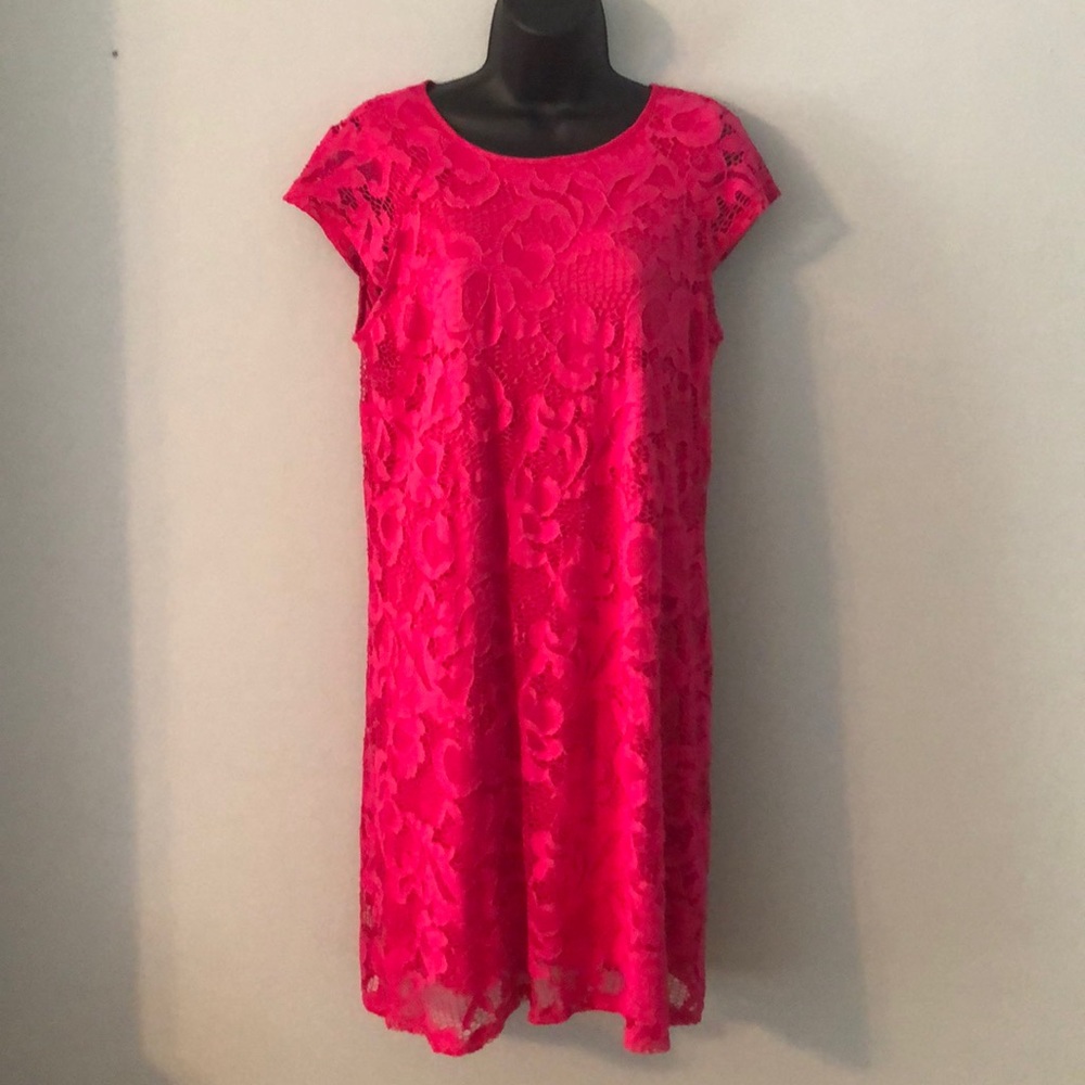Last chance! Price lowered! Flattering Pink lace dress